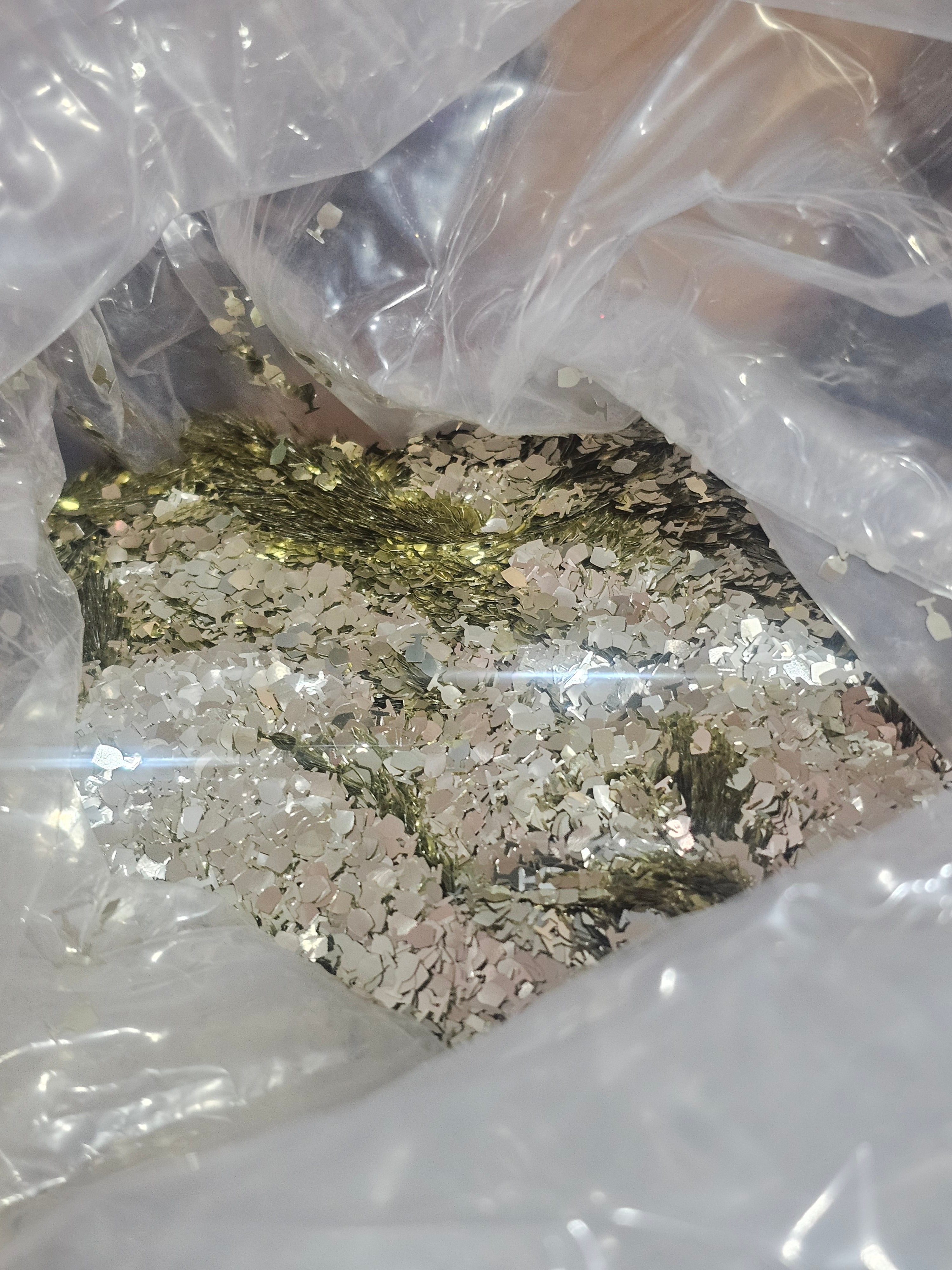 Bulk Glitter - Champagne Glass Shape Glitter - 37oz