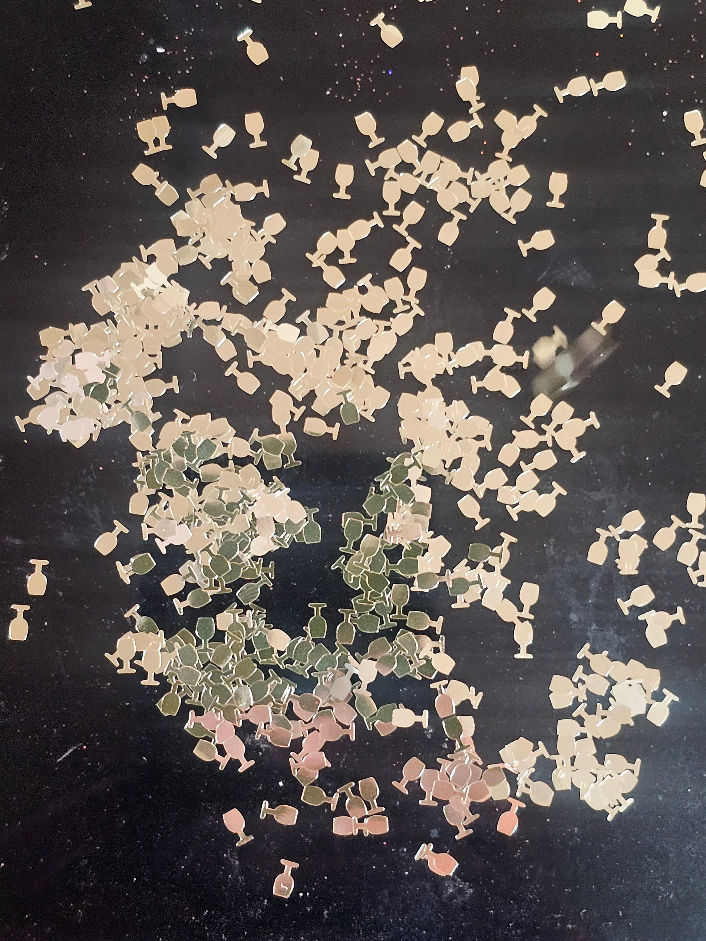 Bulk Glitter - Champagne Glass Shape Glitter - 37oz