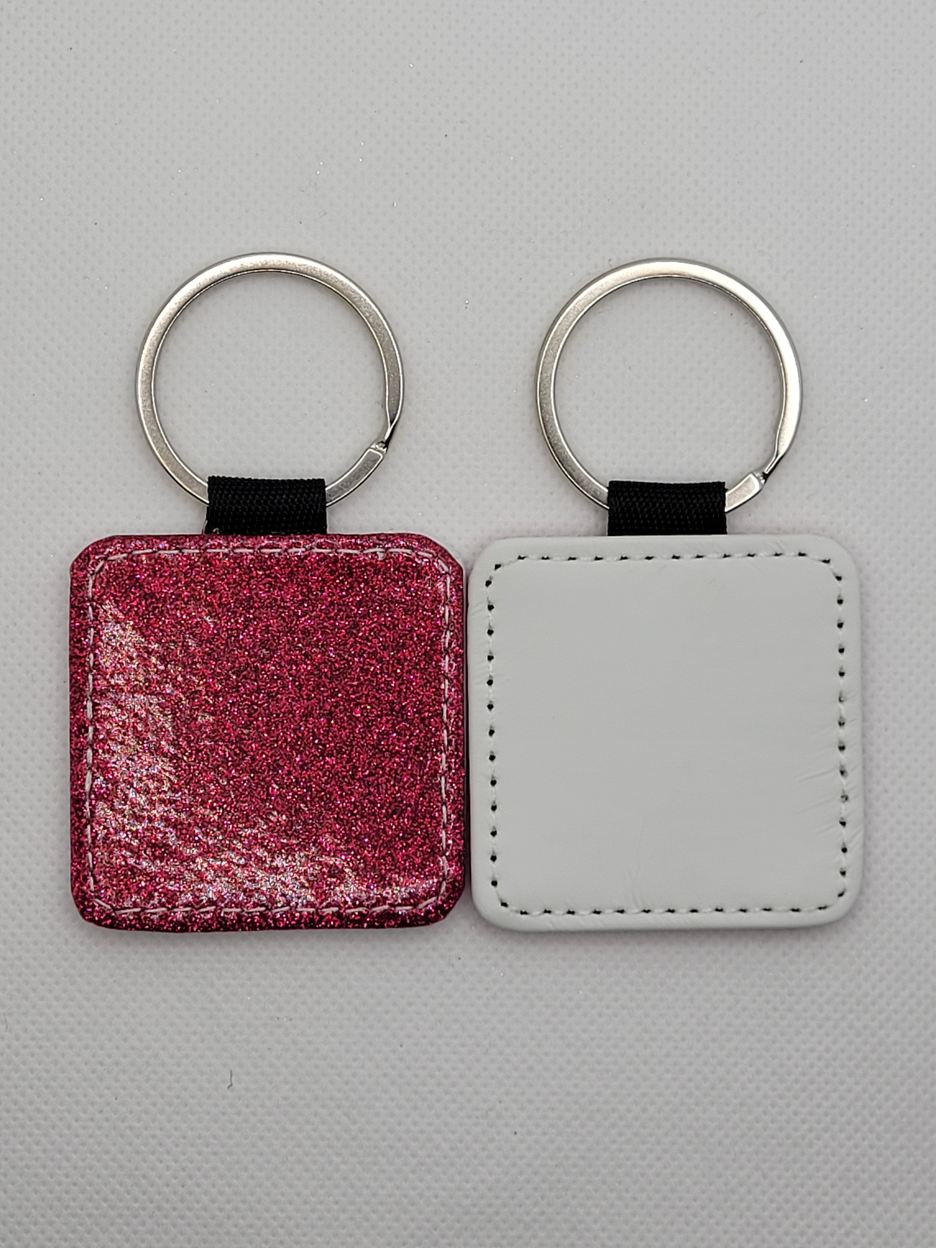 RENWILLS Sublimation Keychains Square - Hot Pink